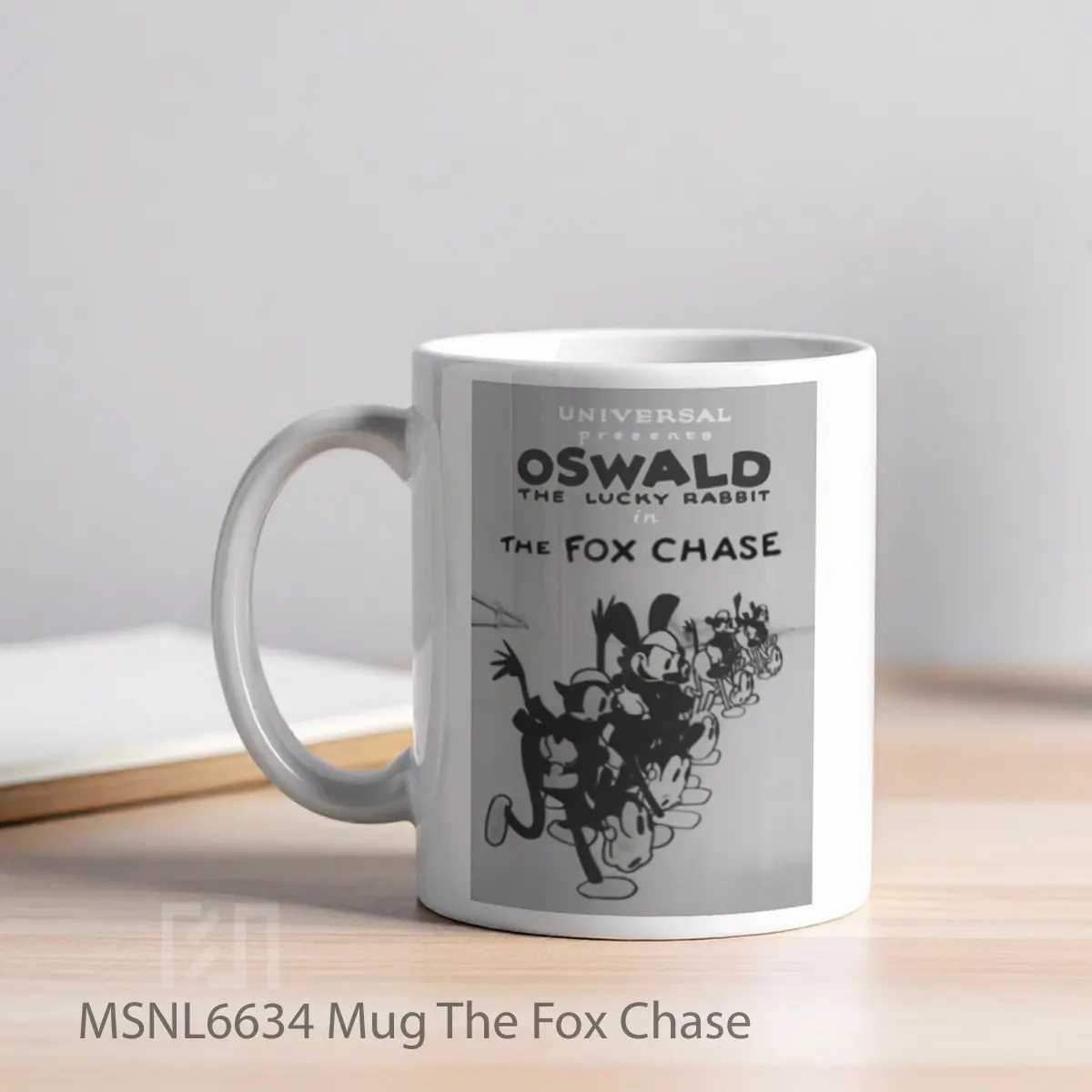 Mug The Fox Chase Gelas Keramik Tema Film MSNL6634 - Tampak Kiri