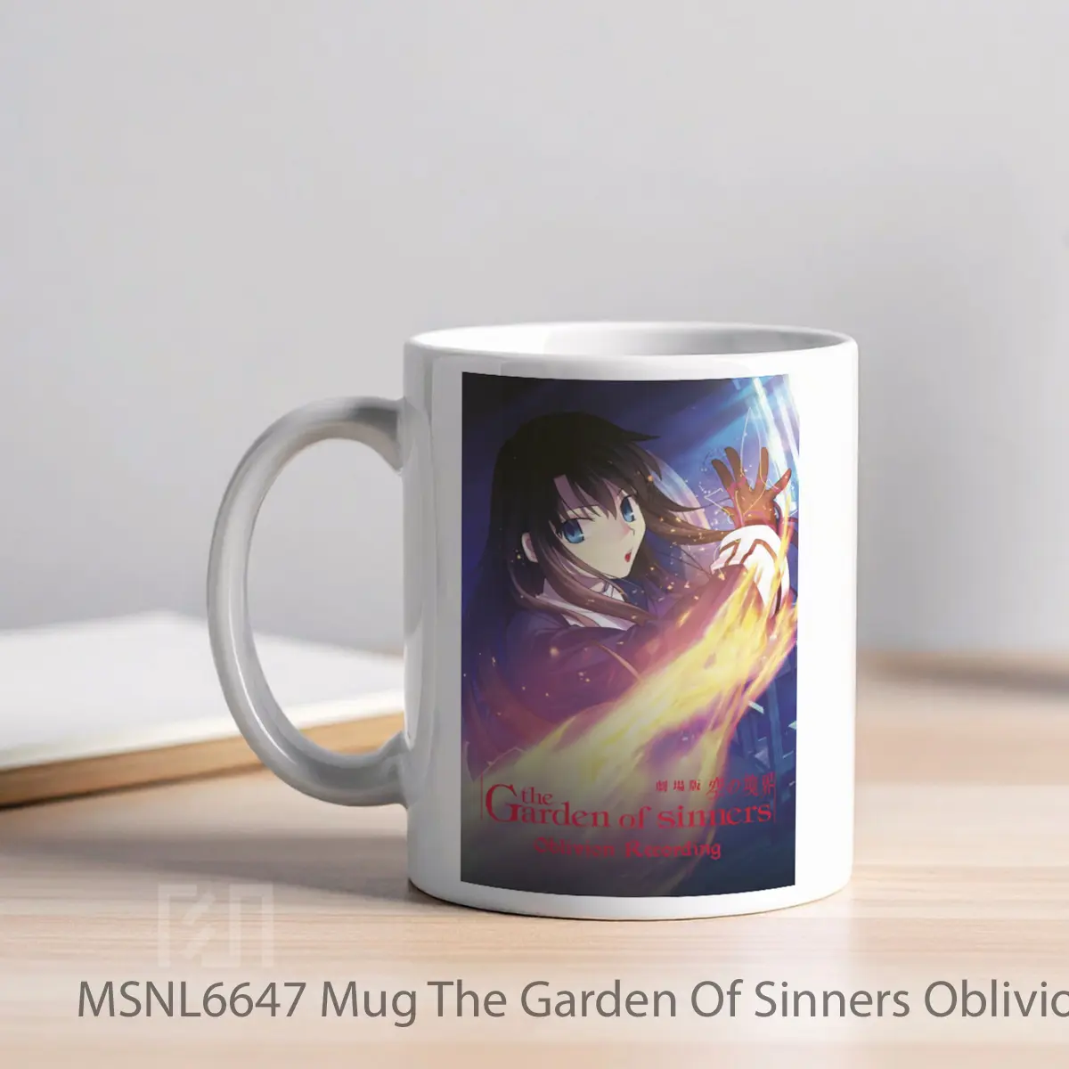 Mug The Garden Of Sinners Oblivion Recording Gelas Keramik Tema Film MSNL6647 - Tampak Kiri
