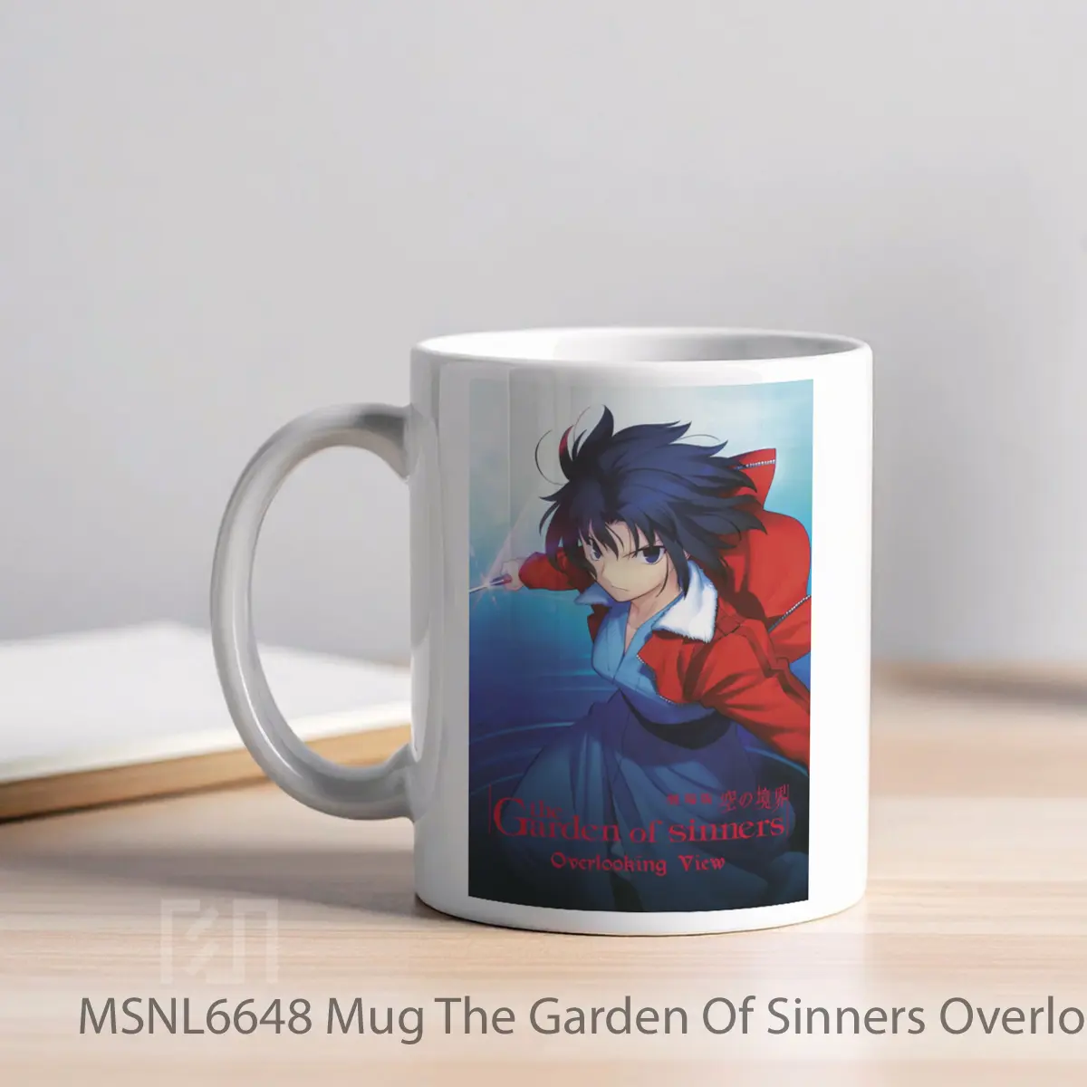 Mug The Garden Of Sinners Overlooking View Gelas Keramik Tema Film MSNL6648 - Tampak Kiri