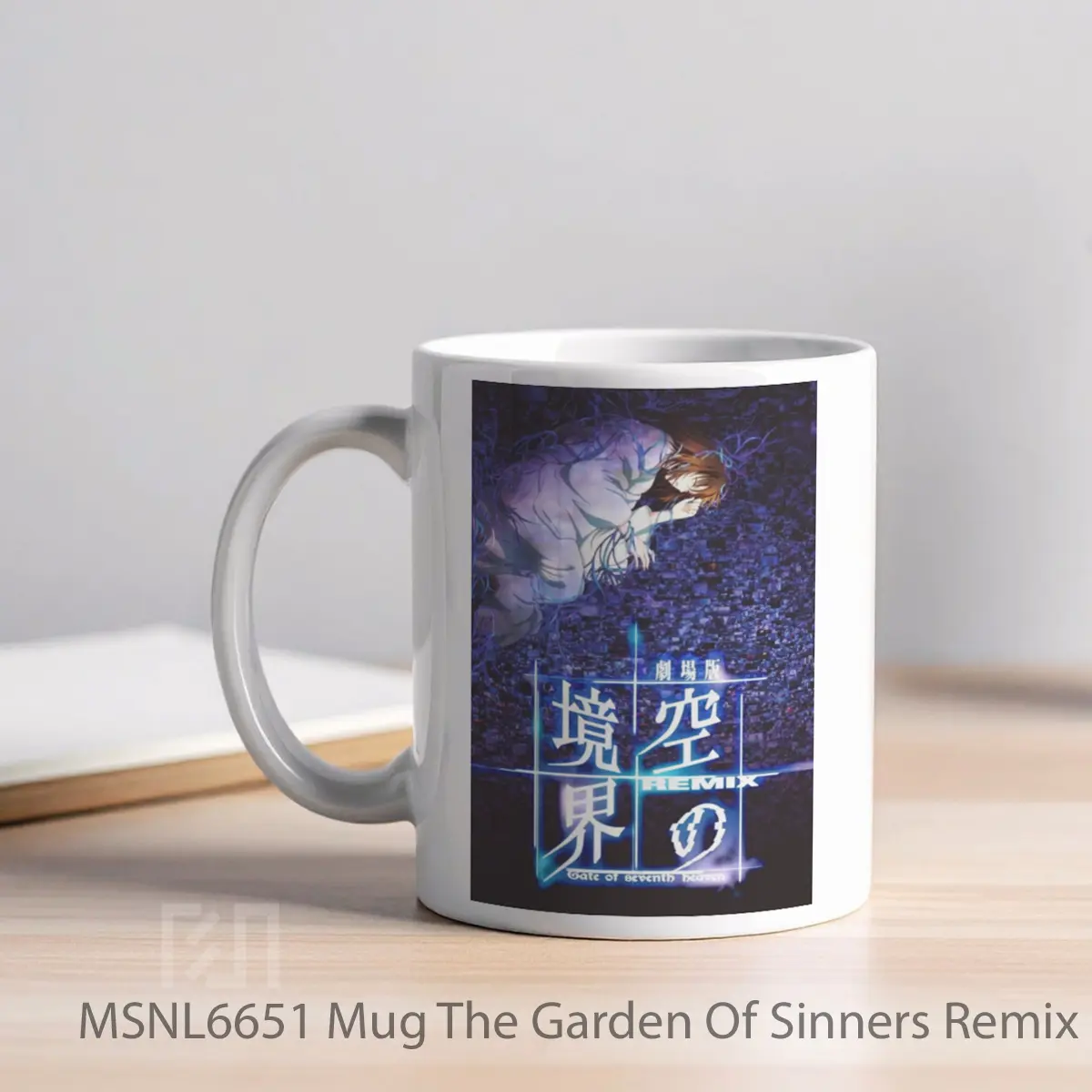 Mug The Garden Of Sinners Remix Gate Of Seventh Heaven Gelas Keramik Tema Film MSNL6651 - Tampak Kiri