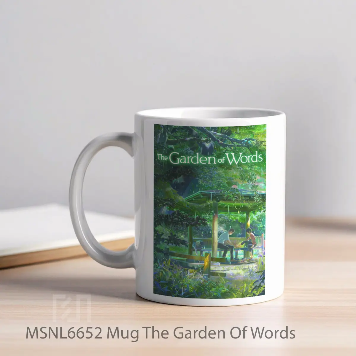 Mug The Garden Of Words Gelas Keramik Tema Film MSNL6652 - Tampak Kiri