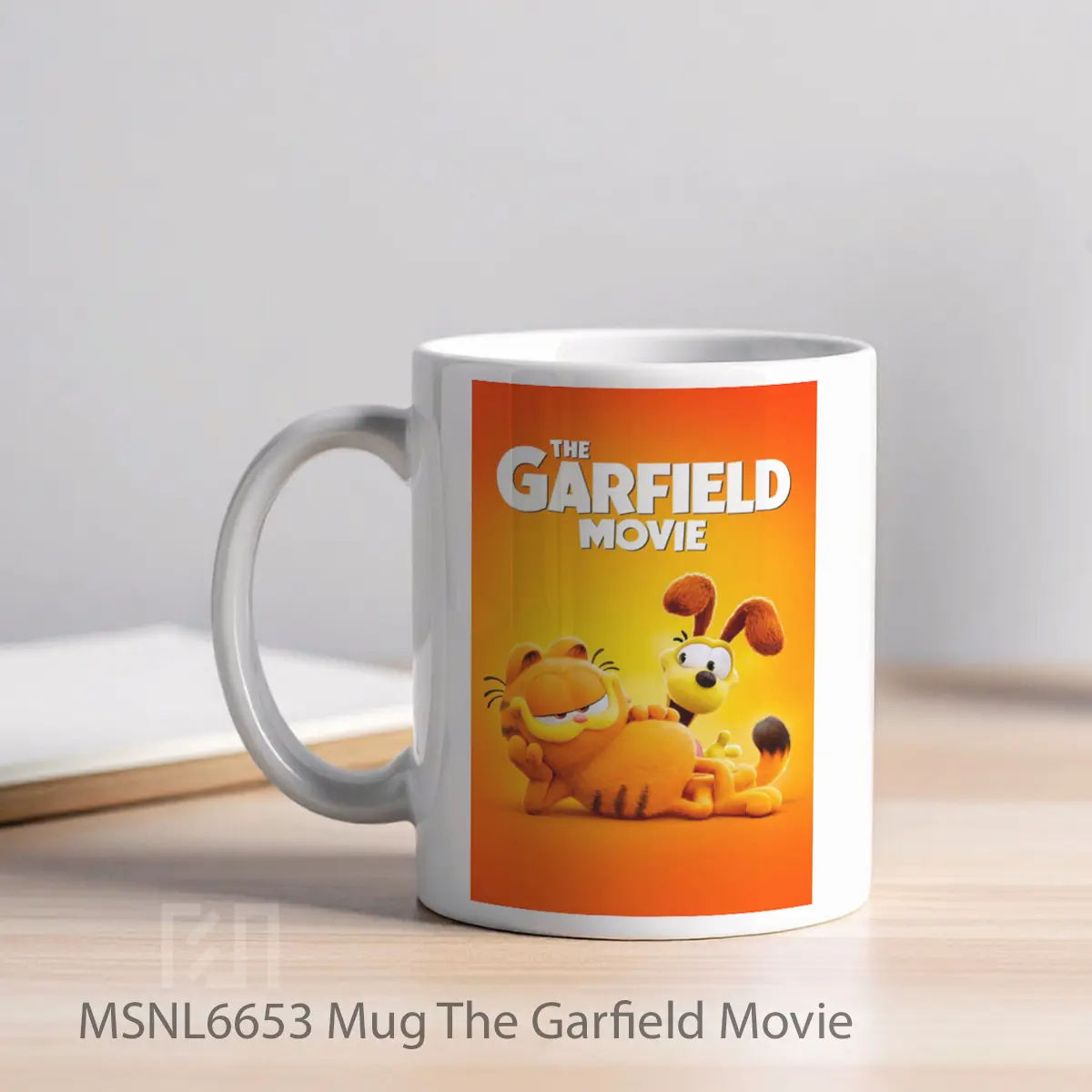 Mug The Garfield Movie Gelas Keramik Tema Film MSNL6653 - Tampak Kiri
