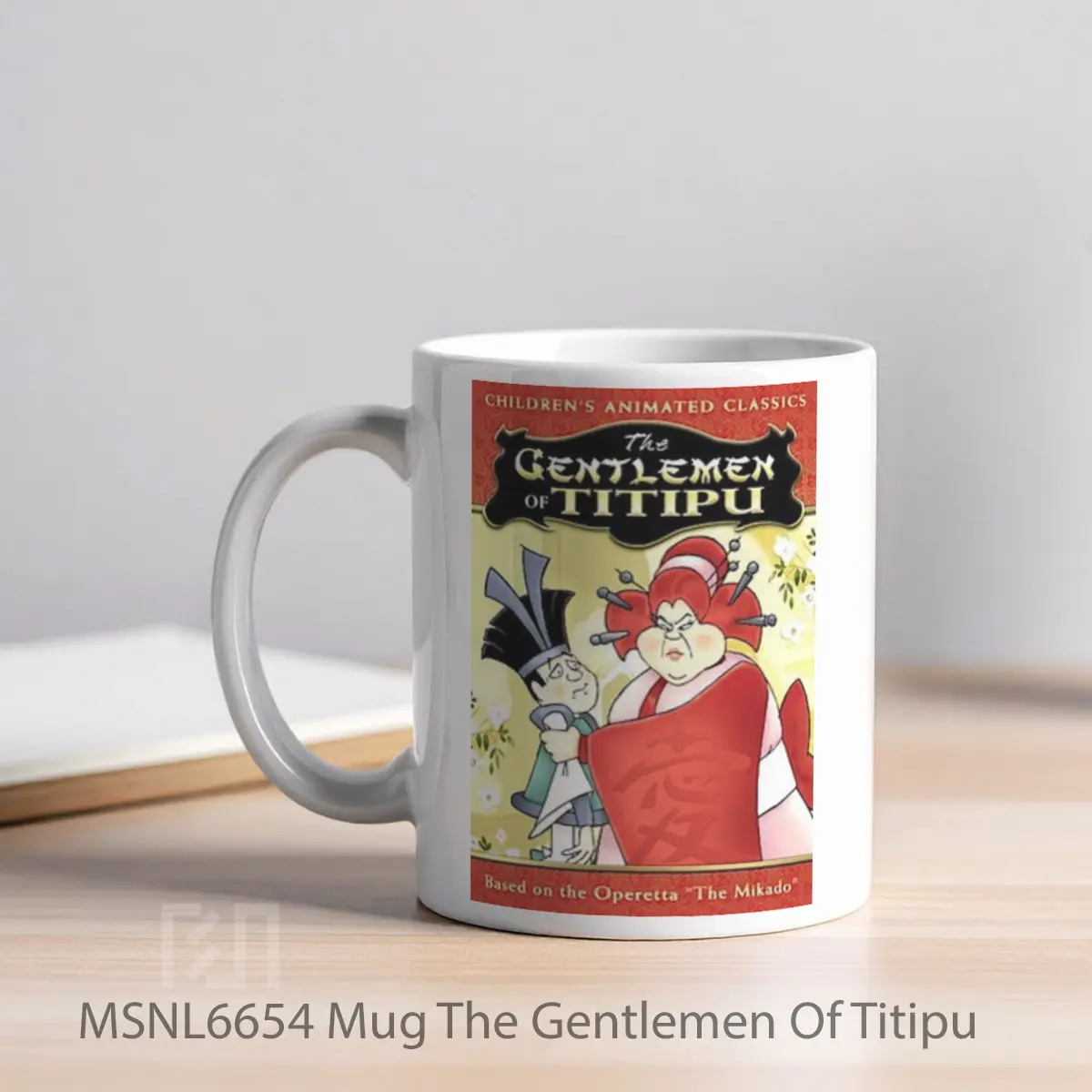 Mug The Gentlemen Of Titipu Gelas Keramik Tema Film MSNL6654 - Tampak Kiri