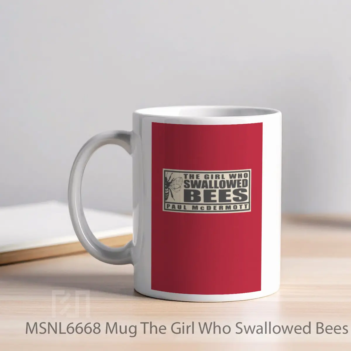 Mug The Girl Who Swallowed Bees Gelas Keramik Tema Film MSNL6668 - Tampak Kiri