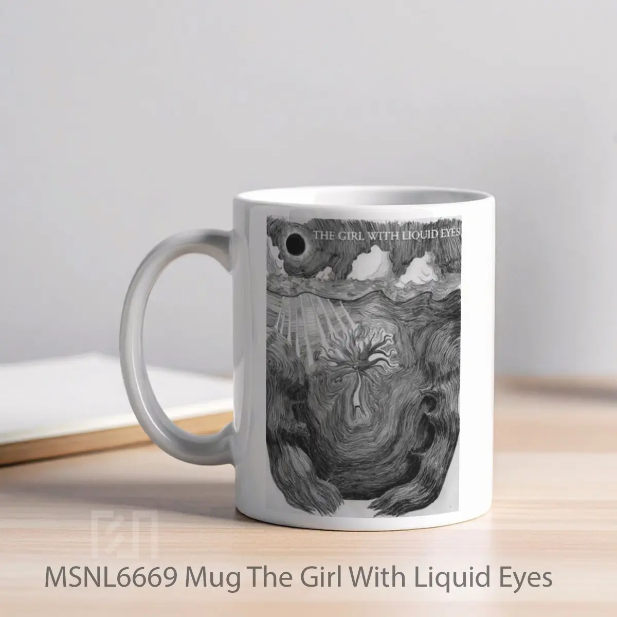 Mug The Girl With Liquid Eyes Gelas Keramik Tema Film MSNL6669 - Tampak Kiri