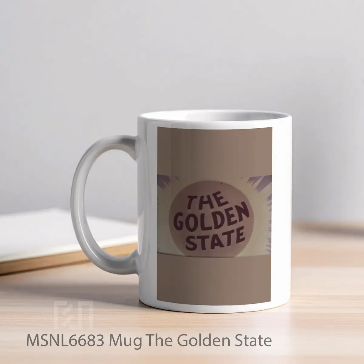 Mug The Golden State Gelas Keramik Tema Film MSNL6683 - Tampak Kiri