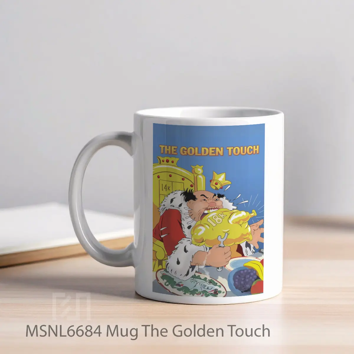 Mug The Golden Touch Gelas Keramik Tema Film MSNL6684 - Tampak Kiri
