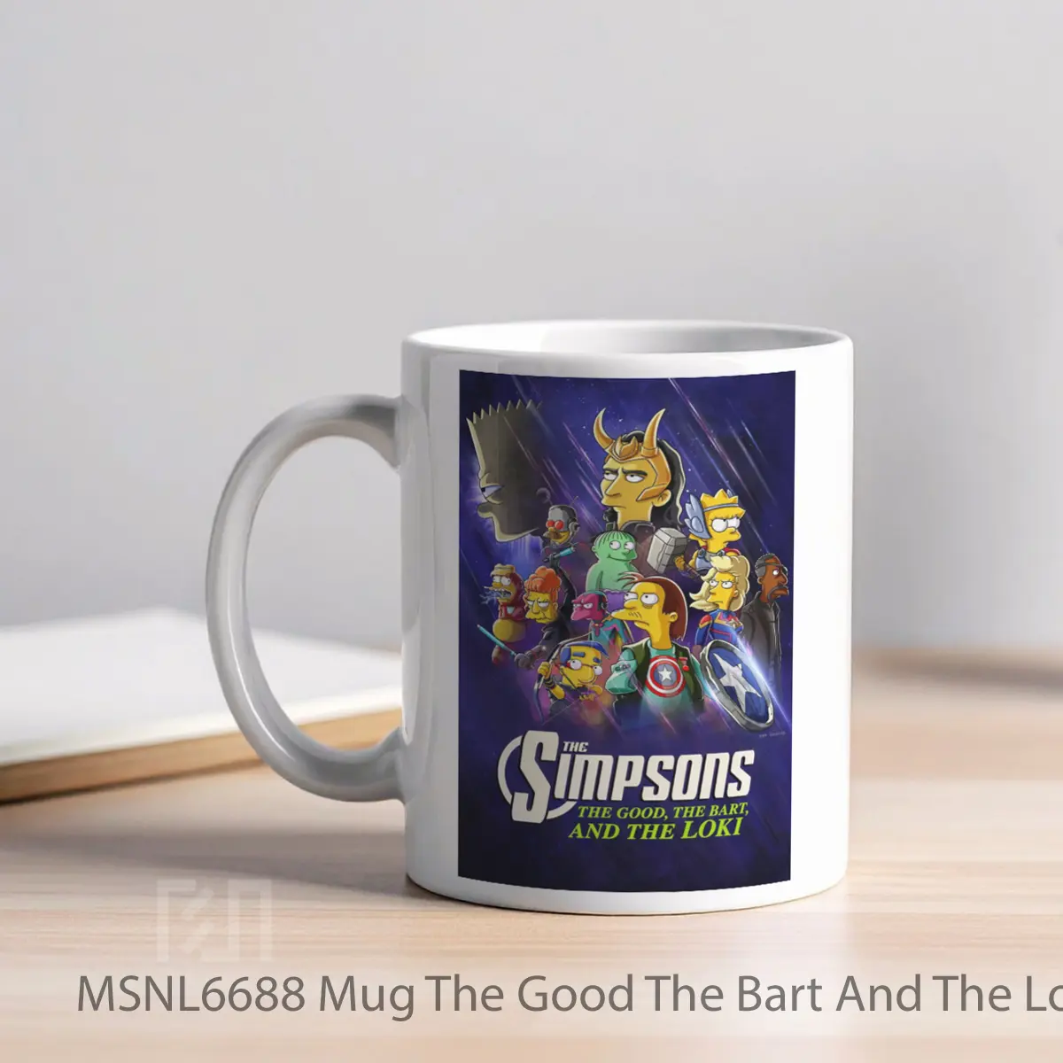 Mug The Good The Bart And The Loki Gelas Keramik Tema Film MSNL6688 - Tampak Kiri