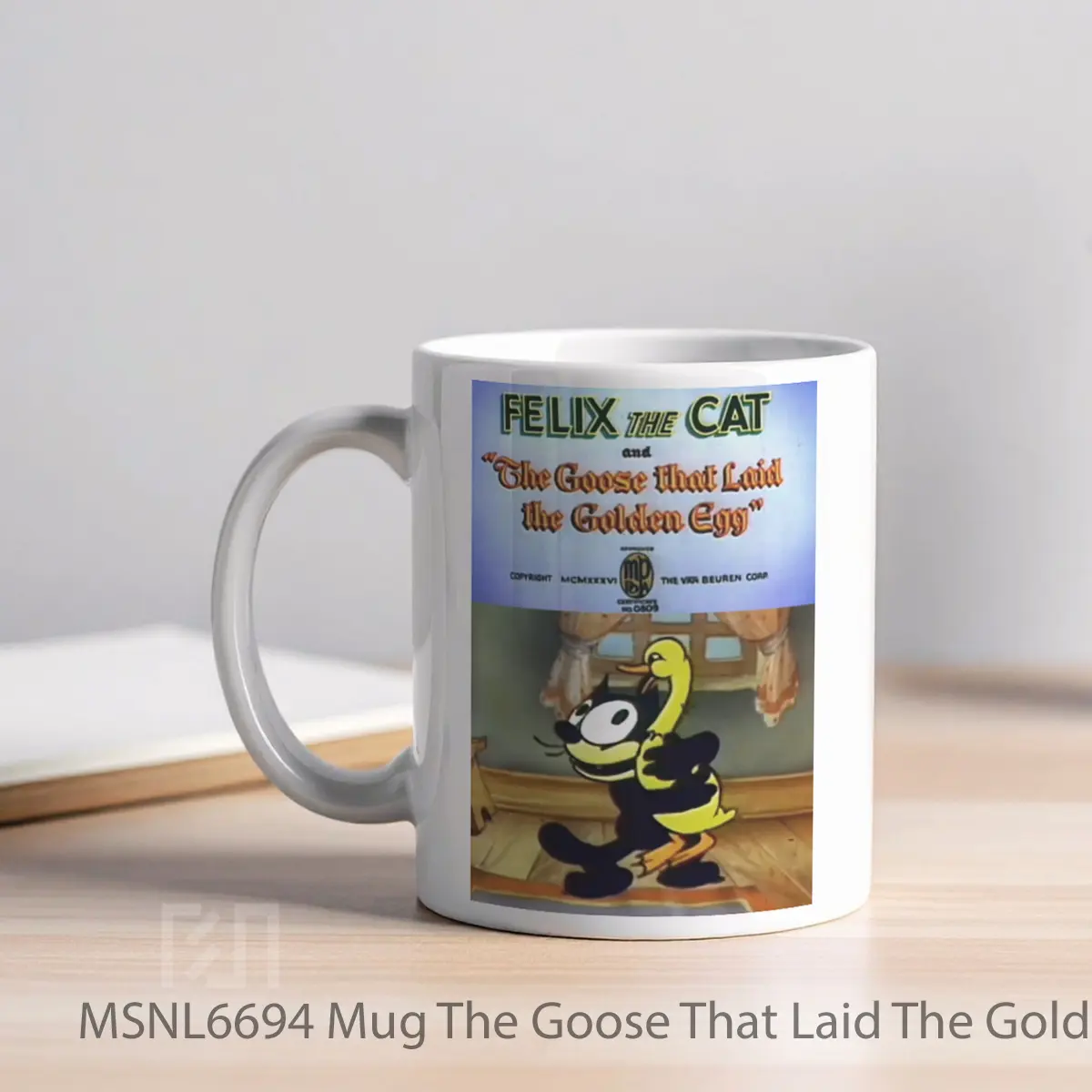 Mug The Goose That Laid The Golden Egg Gelas Keramik Tema Film MSNL6694 - Tampak Kiri