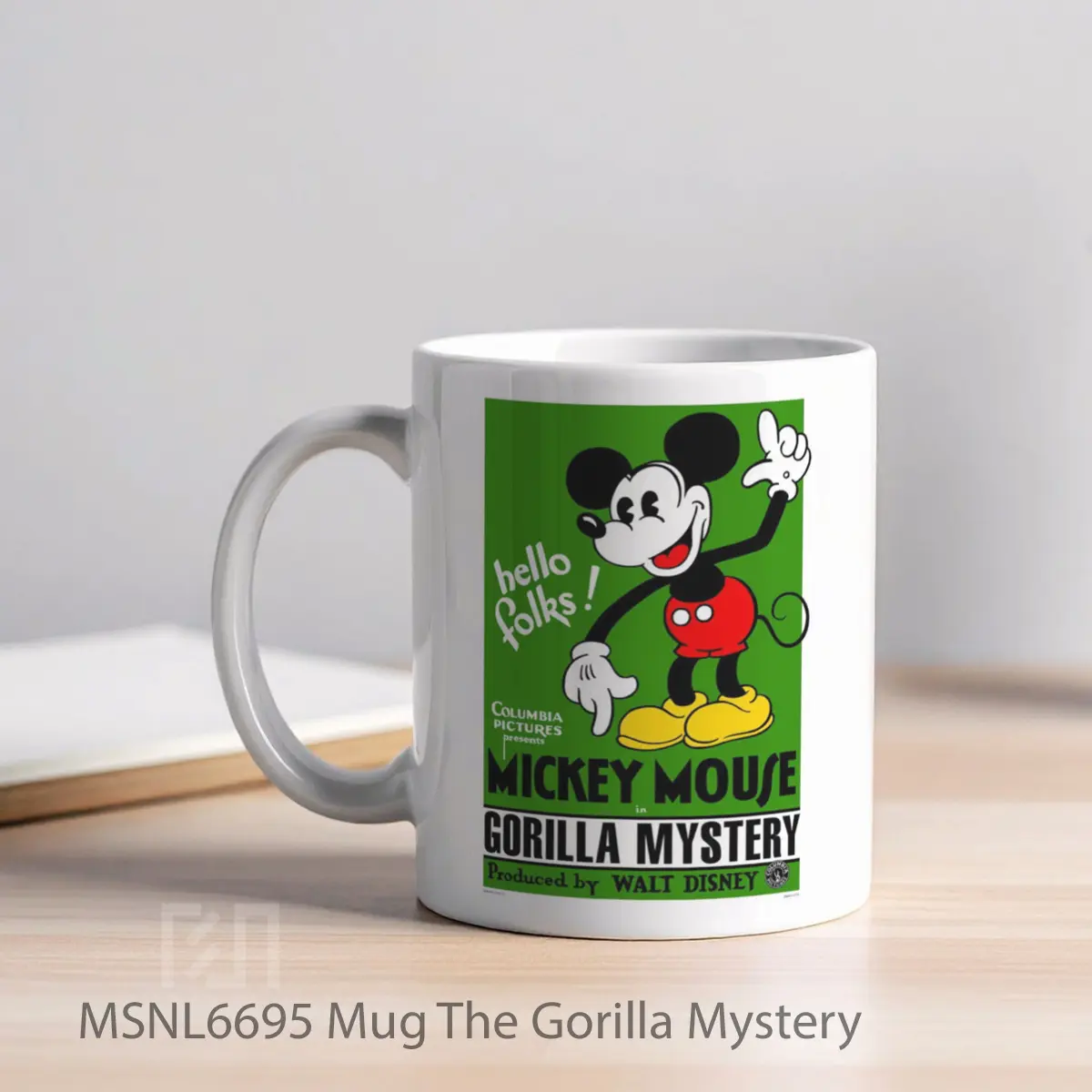Mug The Gorilla Mystery Gelas Keramik Tema Film MSNL6695 - Tampak Kiri