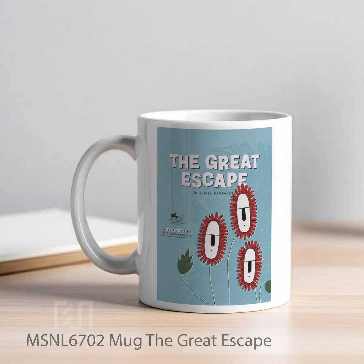 Mug The Great Escape Gelas Keramik Tema Film MSNL6702 - Tampak Kiri