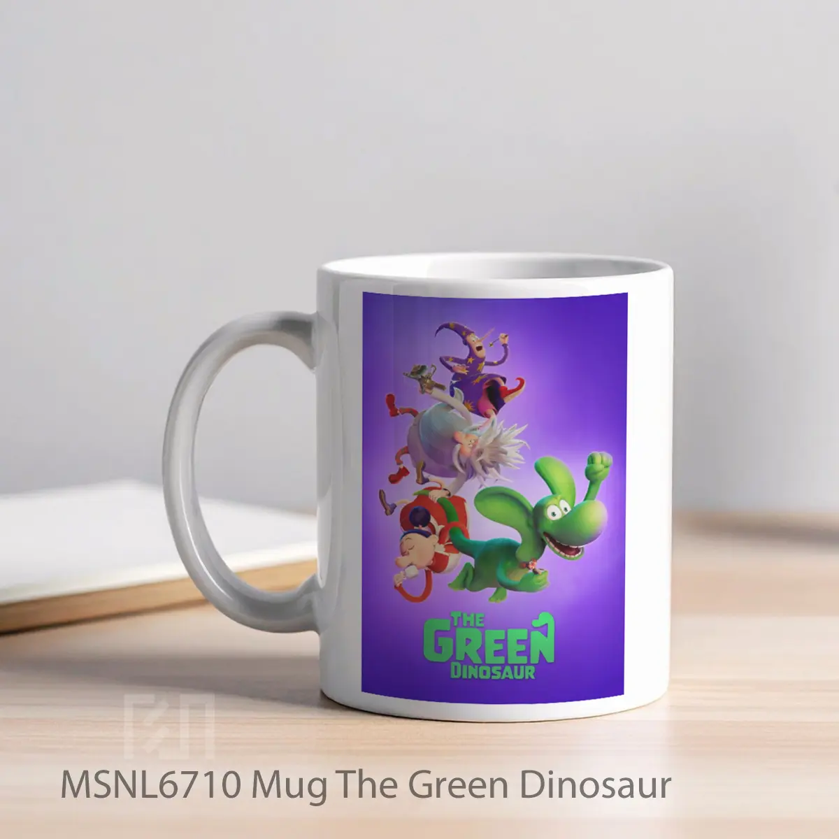 Mug The Green Dinosaur Gelas Keramik Tema Film MSNL6710 - Tampak Kiri