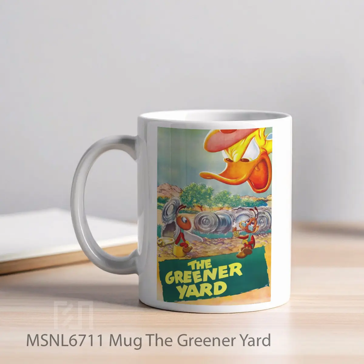 Mug The Greener Yard Gelas Keramik Tema Film MSNL6711 - Tampak Kiri