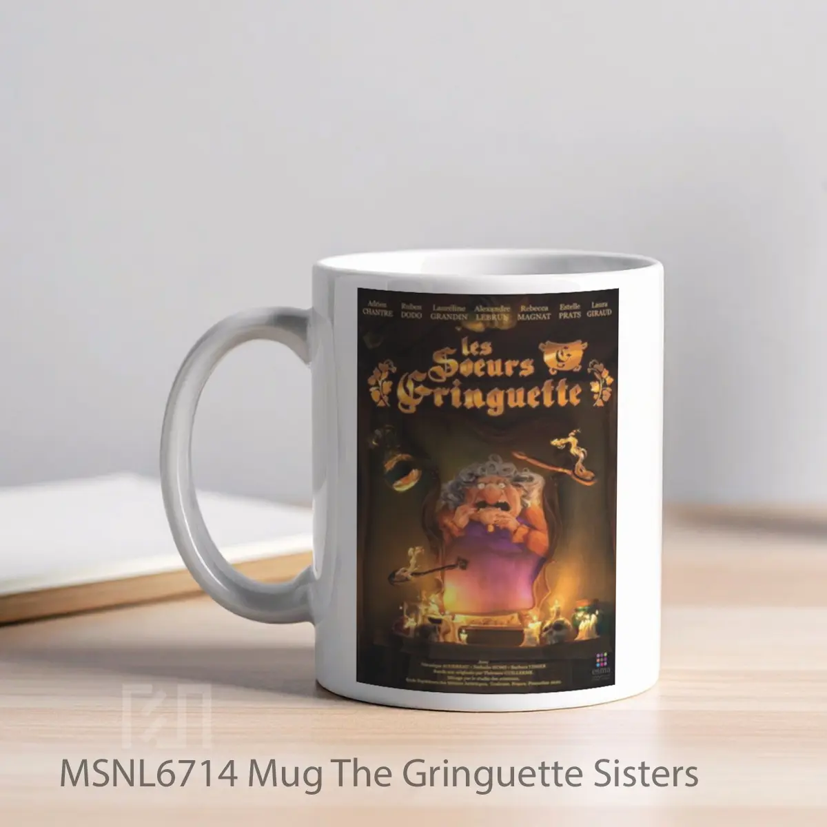 Mug The Gringuette Sisters Gelas Keramik Tema Film MSNL6714 - Tampak Kiri