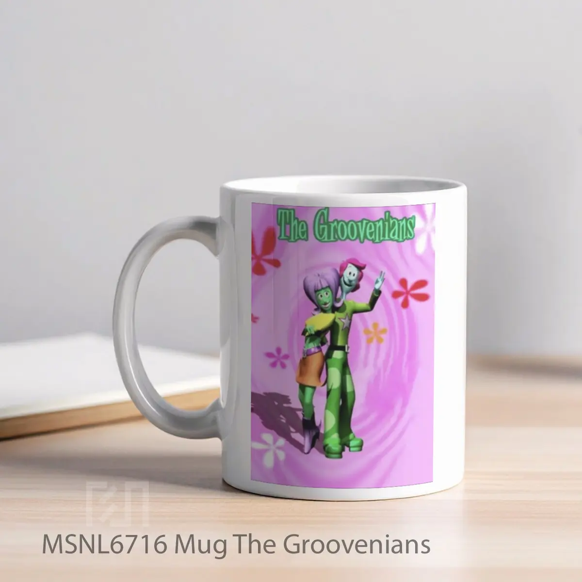 Mug The Groovenians Gelas Keramik Tema Film MSNL6716 - Tampak Kiri