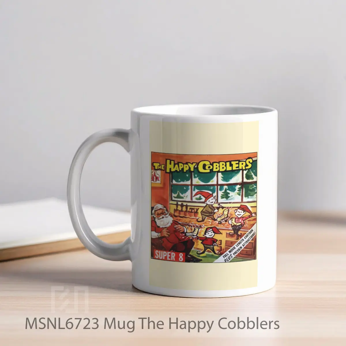 Mug The Happy Cobblers Gelas Keramik Tema Film MSNL6723 - Tampak Kiri