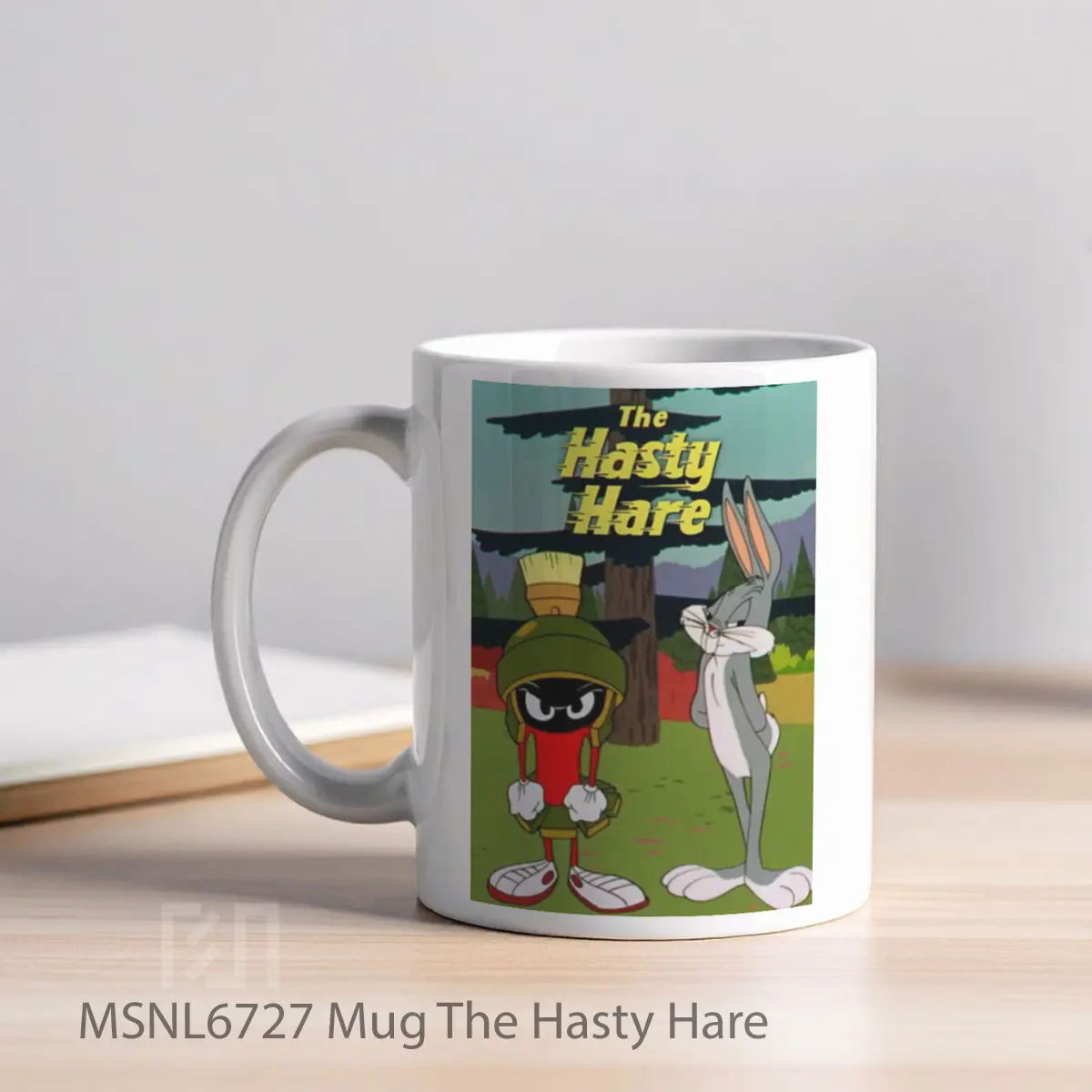 Mug The Hasty Hare Gelas Keramik Tema Film MSNL6727 - Tampak Kiri