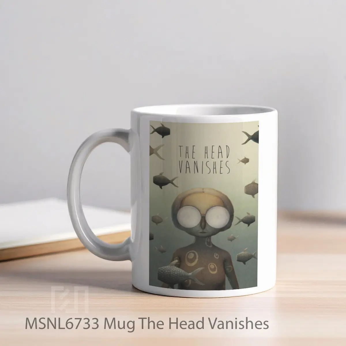 Mug The Head Vanishes Gelas Keramik Tema Film MSNL6733 - Tampak Kiri