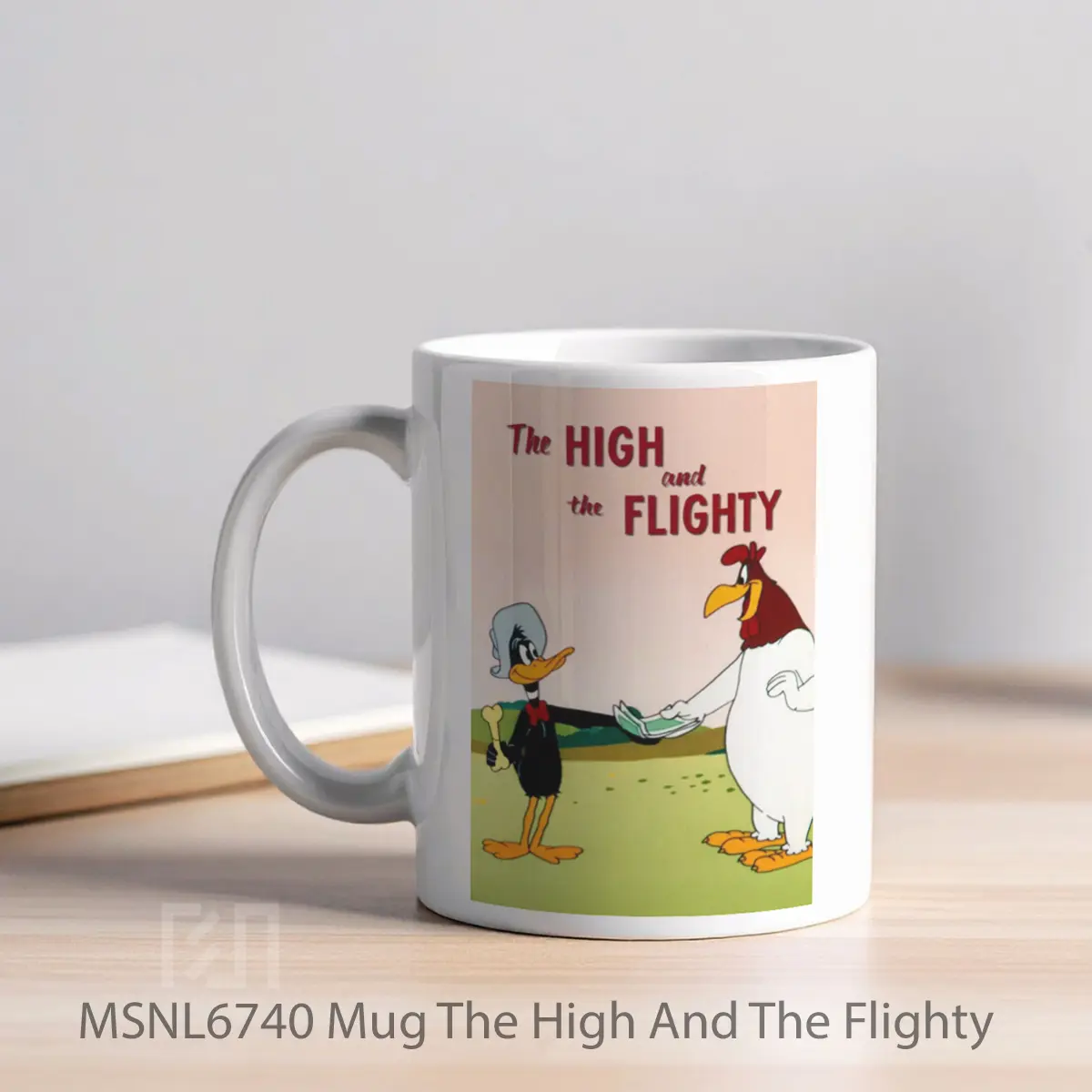 Mug The High And The Flighty Gelas Keramik Tema Film MSNL6740 - Tampak Kiri