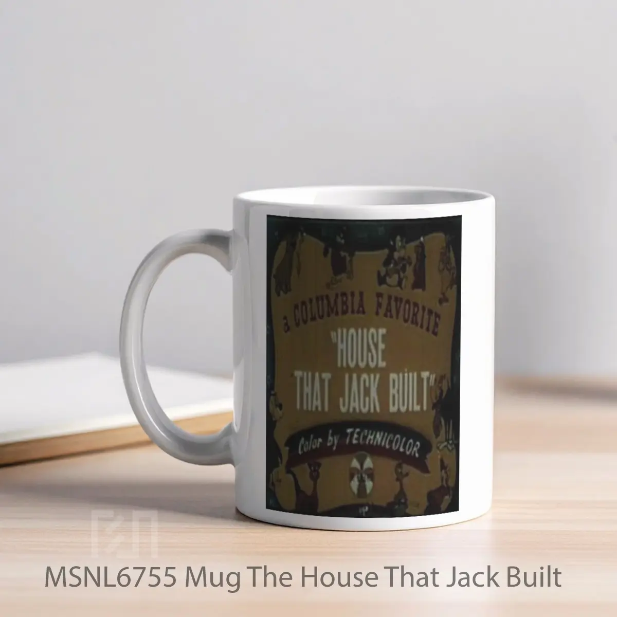 Mug The House That Jack Built Gelas Keramik Tema Film MSNL6755 - Tampak Kiri