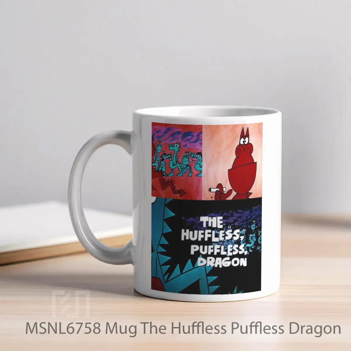 Mug The Huffless Puffless Dragon Gelas Keramik Tema Film MSNL6758 - Tampak Kiri