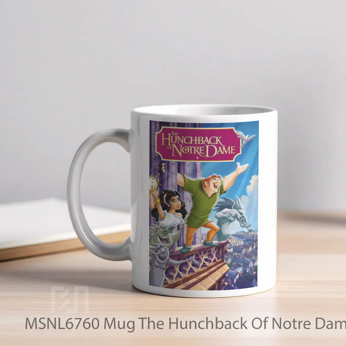 Mug The Hunchback Of Notre Dame V1 Gelas Keramik Tema Film MSNL6760 - Tampak Kiri