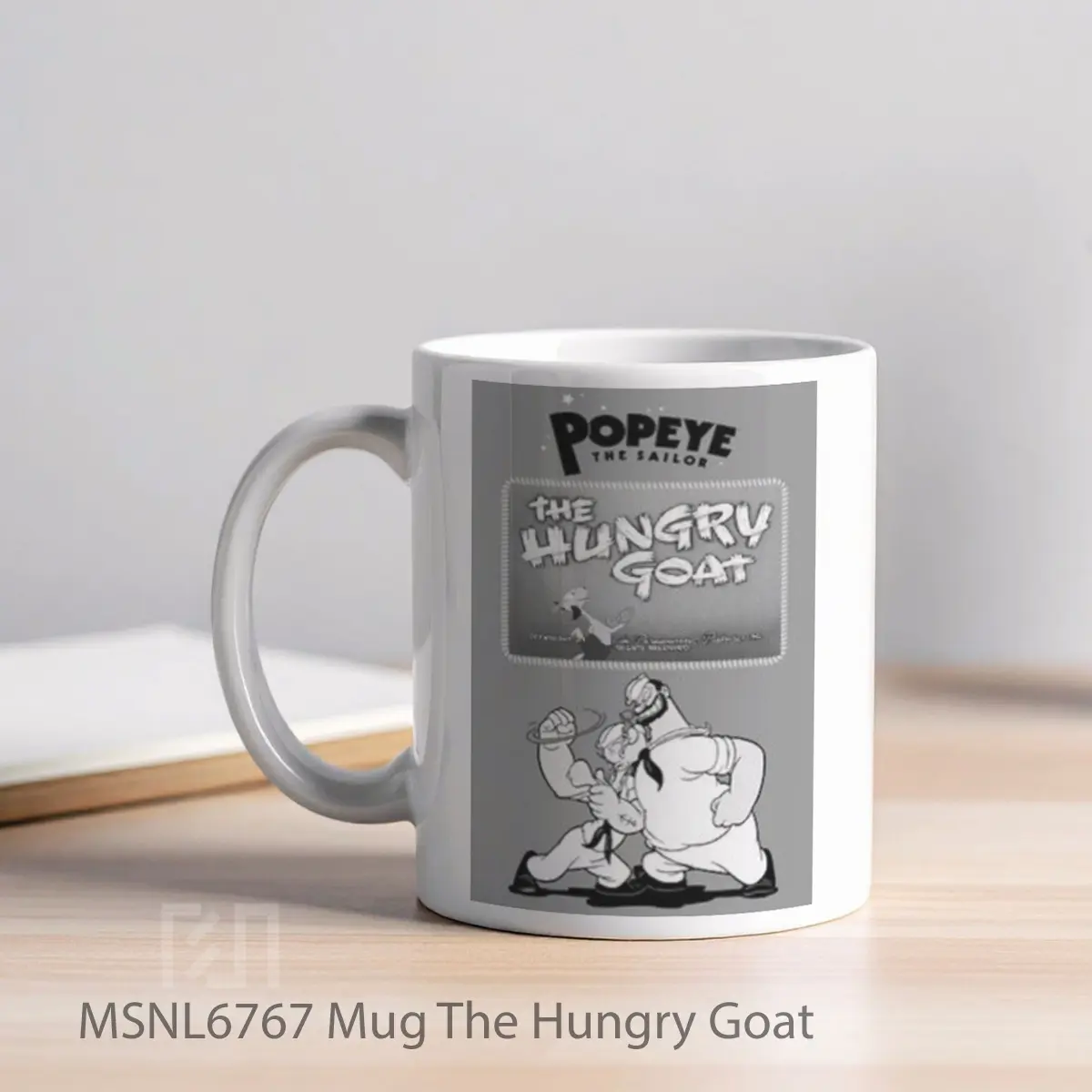 Mug The Hungry Goat Gelas Keramik Tema Film MSNL6767 - Tampak Kiri