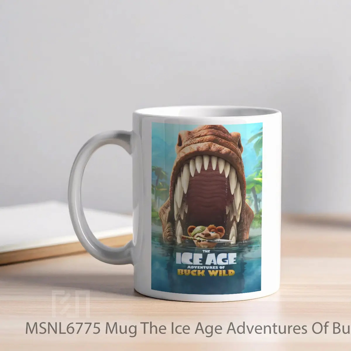 Mug The Ice Age Adventures Of Buck Wild Gelas Keramik Tema Film MSNL6775 - Tampak Kiri