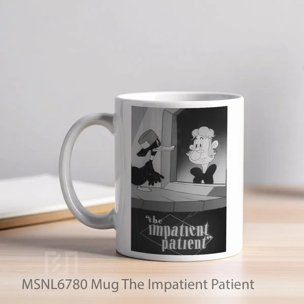 Mug The Impatient Patient Gelas Keramik Tema Film MSNL6780 - Tampak Kiri