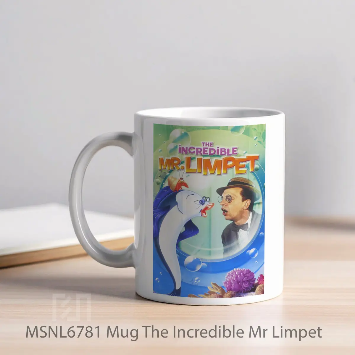 Mug The Incredible Mr Limpet Gelas Keramik Tema Film MSNL6781 - Tampak Kiri