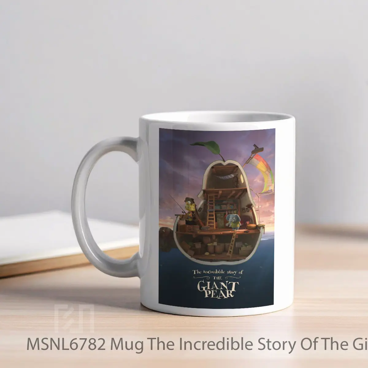 Mug The Incredible Story Of The Giant Pear Gelas Keramik Tema Film MSNL6782 - Tampak Kiri