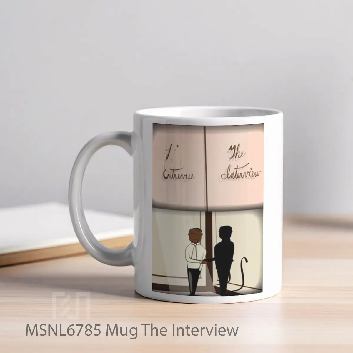 Mug The Interview Gelas Keramik Tema Film MSNL6785 - Tampak Kiri