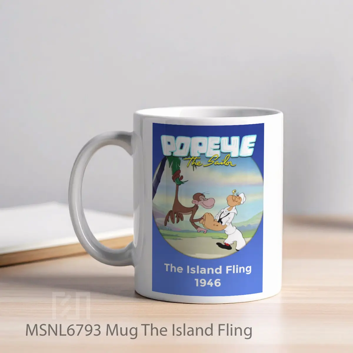 Mug The Island Fling Gelas Keramik Tema Film MSNL6793 - Tampak Kiri
