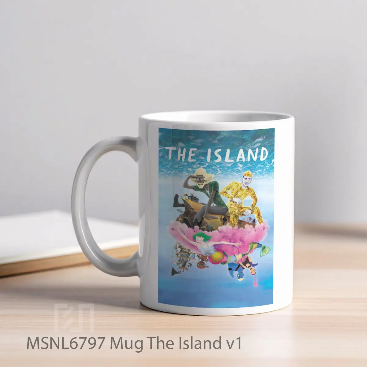 Mug The Island V1 Gelas Keramik Tema Film MSNL6797 - Tampak Kiri