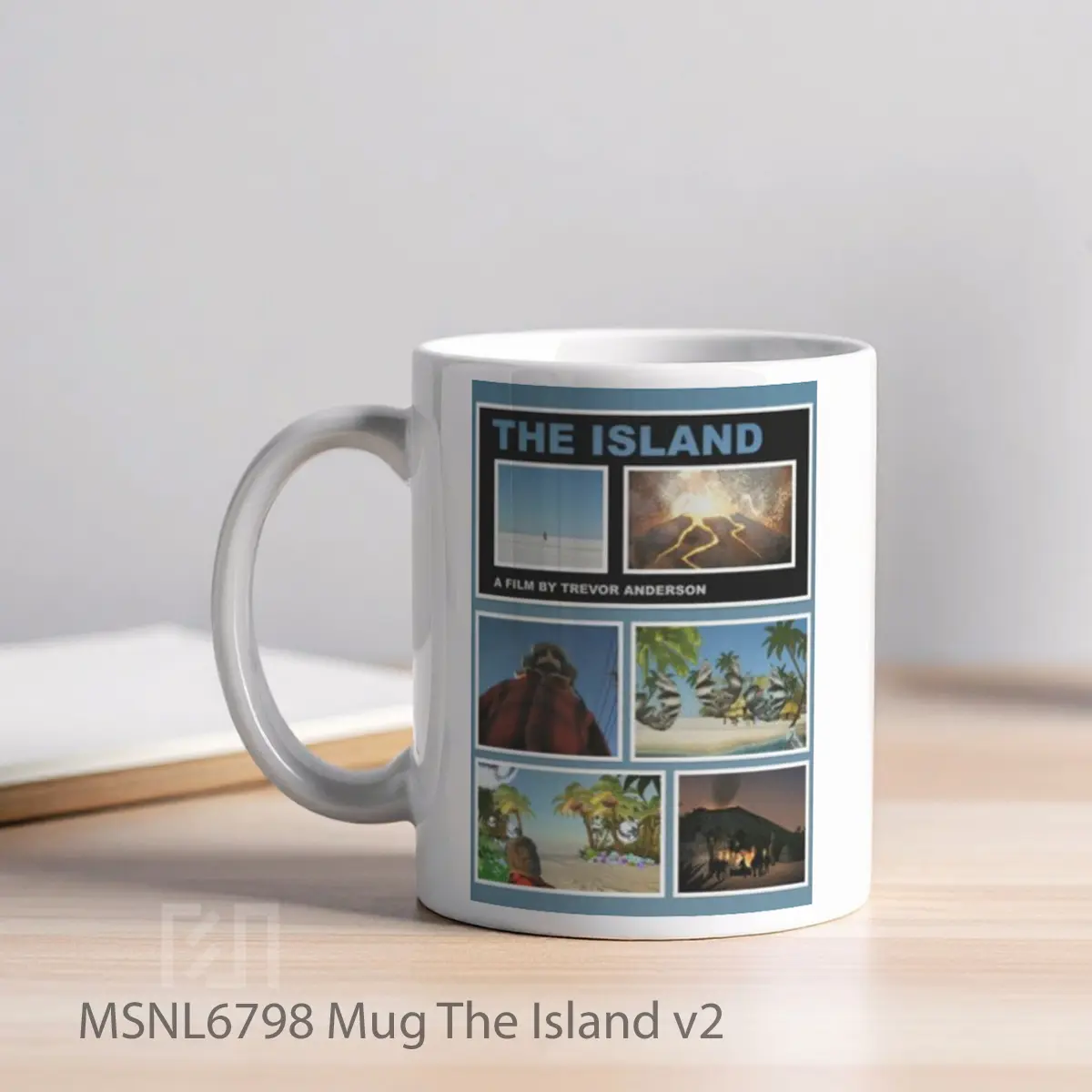 Mug The Island V2 Gelas Keramik Tema Film MSNL6798 - Tampak Kiri