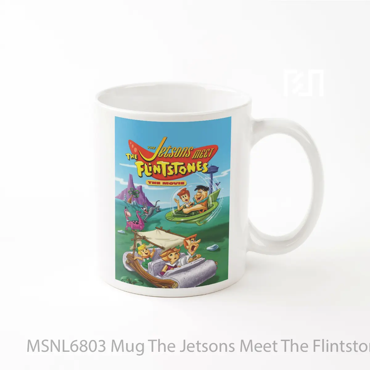 Mug The Jetsons Meet The Flintstones Gelas Keramik Tema Film MSNL6803