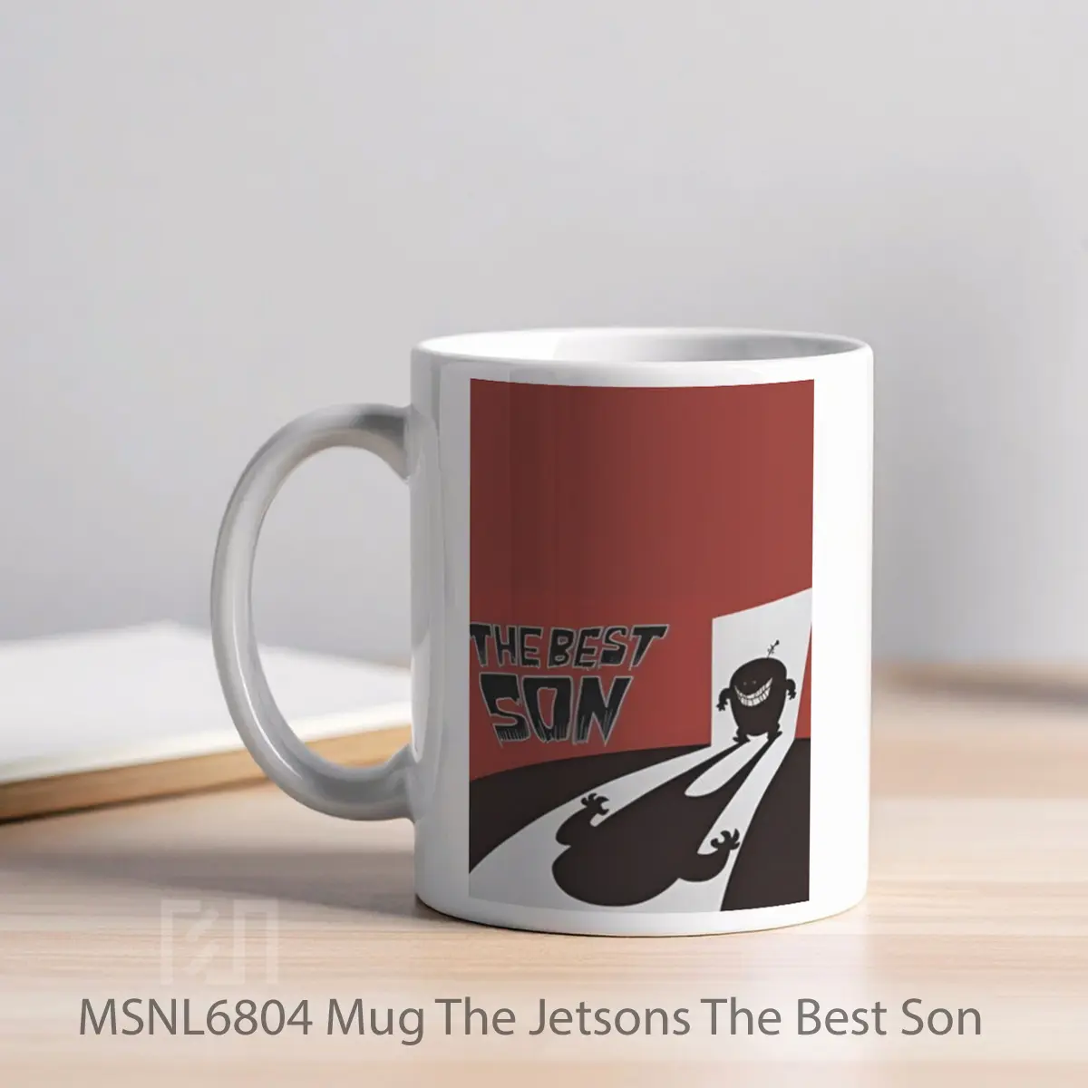 Mug The Jetsons The Best Son Gelas Keramik Tema Film MSNL6804 - Tampak Kiri