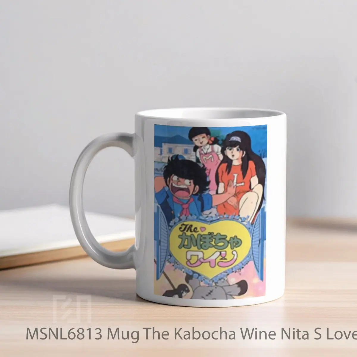 Mug The Kabocha Wine Nita S Love Story Gelas Keramik Tema Film MSNL6813 - Tampak Kiri