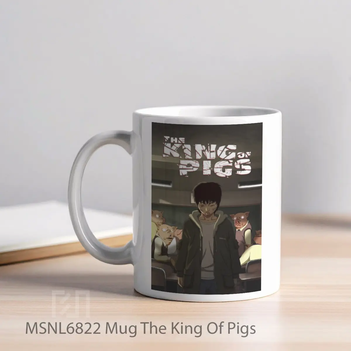 Mug The King Of Pigs Gelas Keramik Tema Film MSNL6822 - Tampak Kiri