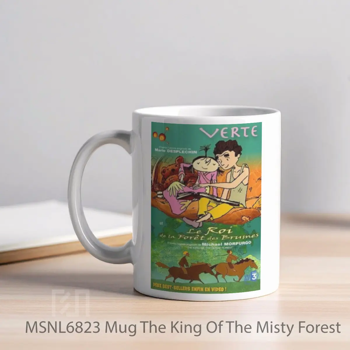 Mug The King Of The Misty Forest Gelas Keramik Tema Film MSNL6823 - Tampak Kiri