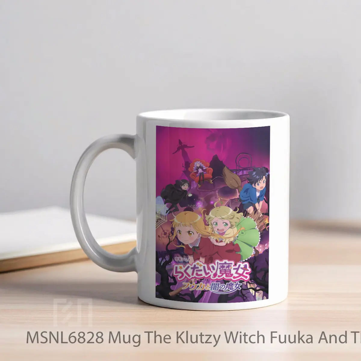 Mug The Klutzy Witch Fuuka And The Dark Witch Gelas Keramik Tema Film MSNL6828 - Tampak Kiri