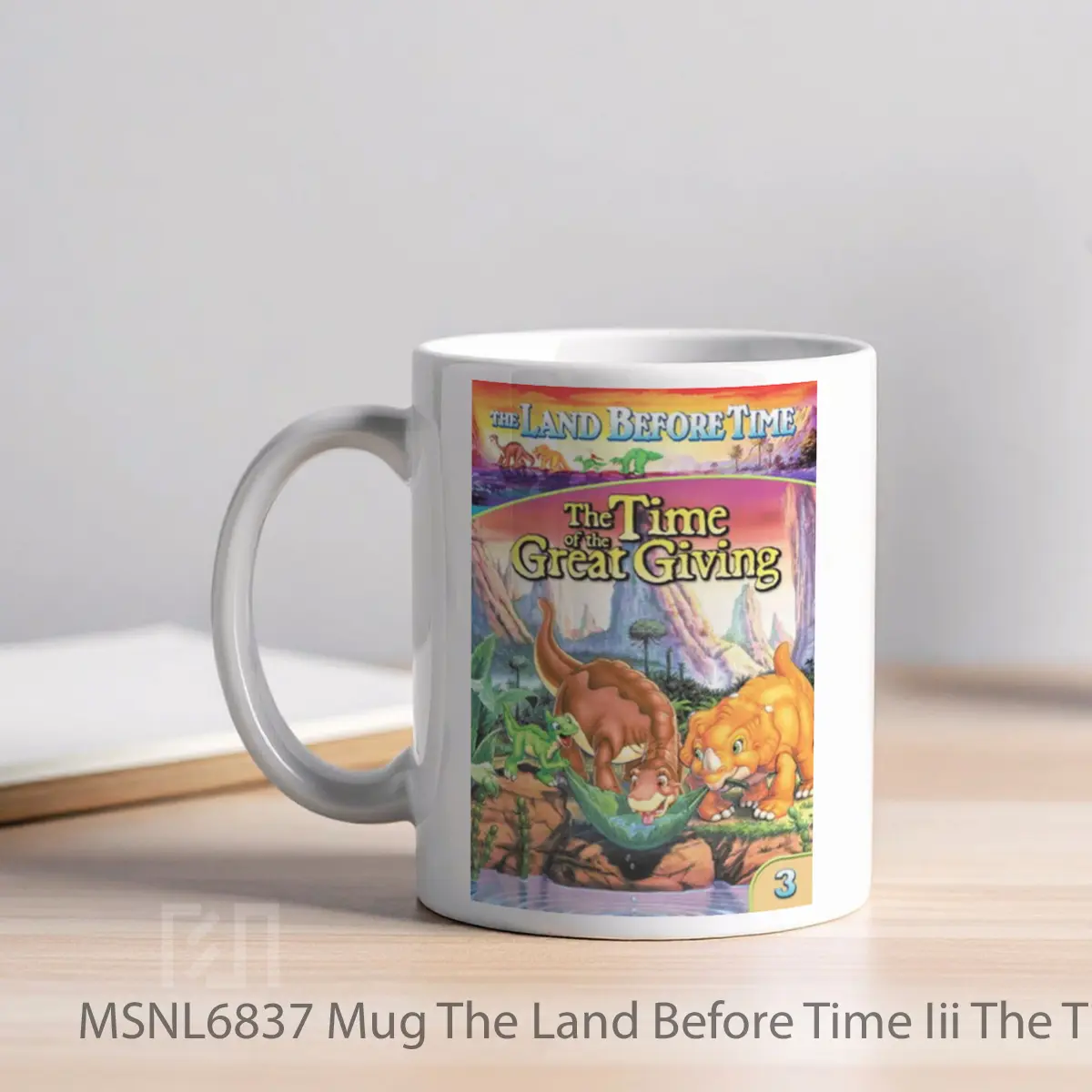 Mug The Land Before Time Iii The Time Of The Great Giving Gelas Keramik Tema Film MSNL6837 - Tampak Kiri