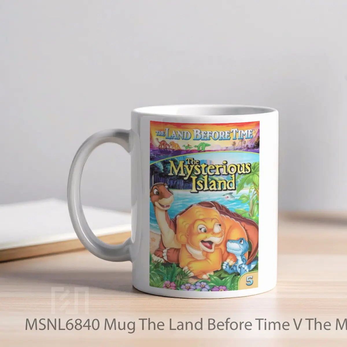 Mug The Land Before Time V The Mysterious Island Gelas Keramik Tema Film MSNL6840 - Tampak Kiri
