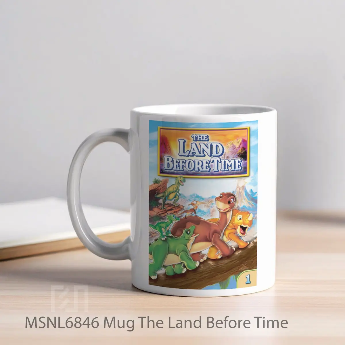 Mug The Land Before Time Gelas Keramik Tema Film MSNL6846 - Tampak Kiri