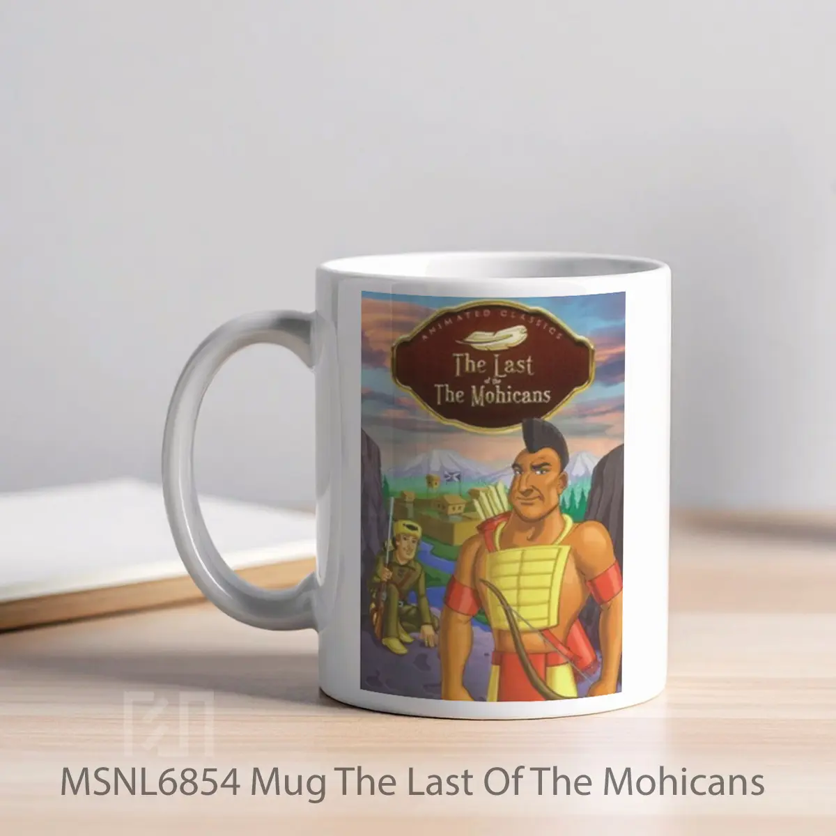 Mug The Last Of The Mohicans Gelas Keramik Tema Film MSNL6854 - Tampak Kiri
