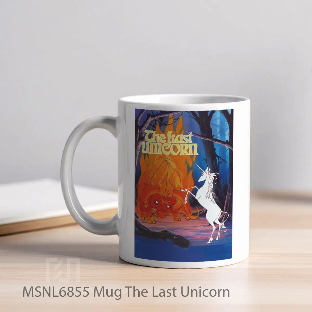Mug The Last Unicorn Gelas Keramik Tema Film MSNL6855 - Tampak Kiri
