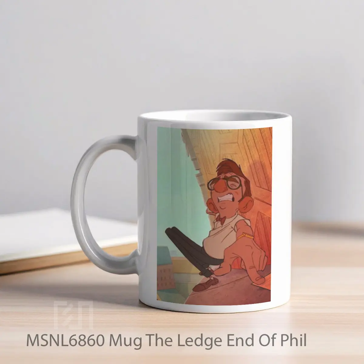 Mug The Ledge End Of Phil Gelas Keramik Tema Film MSNL6860 - Tampak Kiri