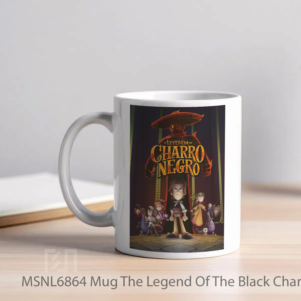 Mug The Legend Of The Black Charro Gelas Keramik Tema Film MSNL6864 - Tampak Kiri