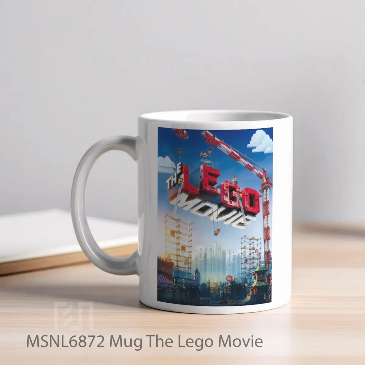 Mug The Lego Movie Gelas Keramik Tema Film MSNL6872 - Tampak Kiri