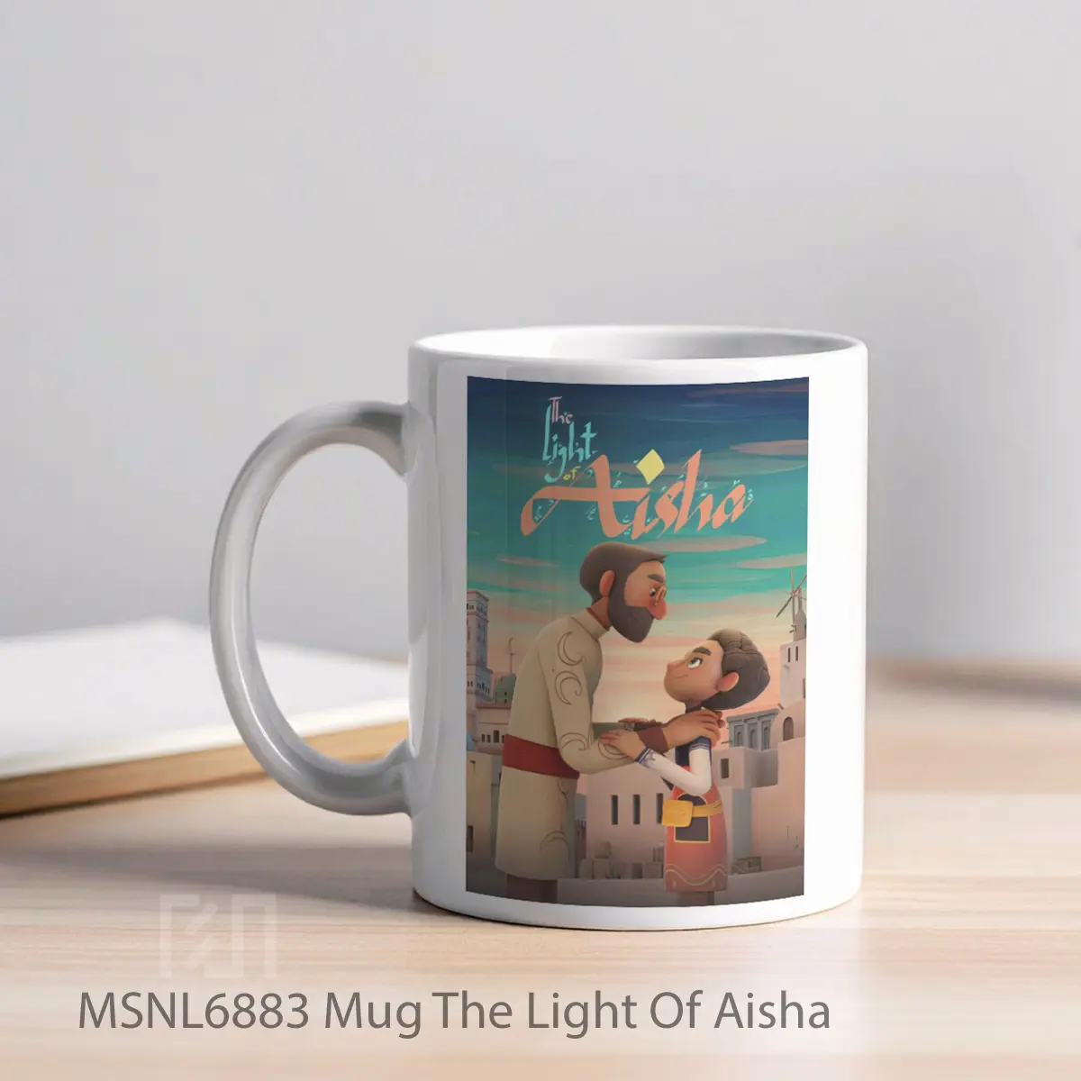 Mug The Light Of Aisha Gelas Keramik Tema Film MSNL6883 - Tampak Kiri